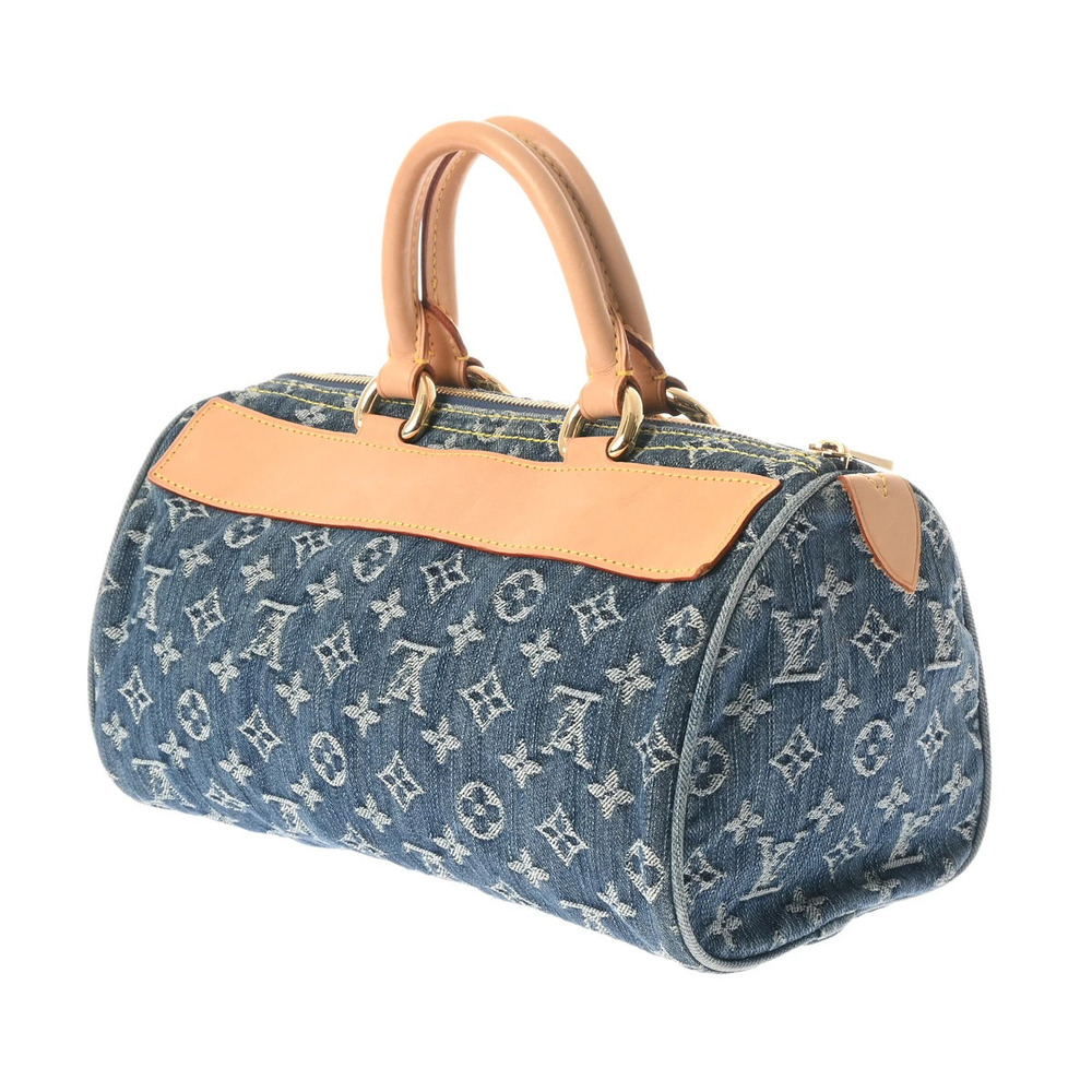 Louis Vuitton Monogram Handbag Denim Speedy Blue Neo Blue